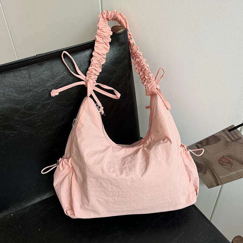Fashion Large Capacity Nylon Bag Trend Versatile Style Leisure New Women's Shoulder Concise Sewing Thread Tote Bags Y260205