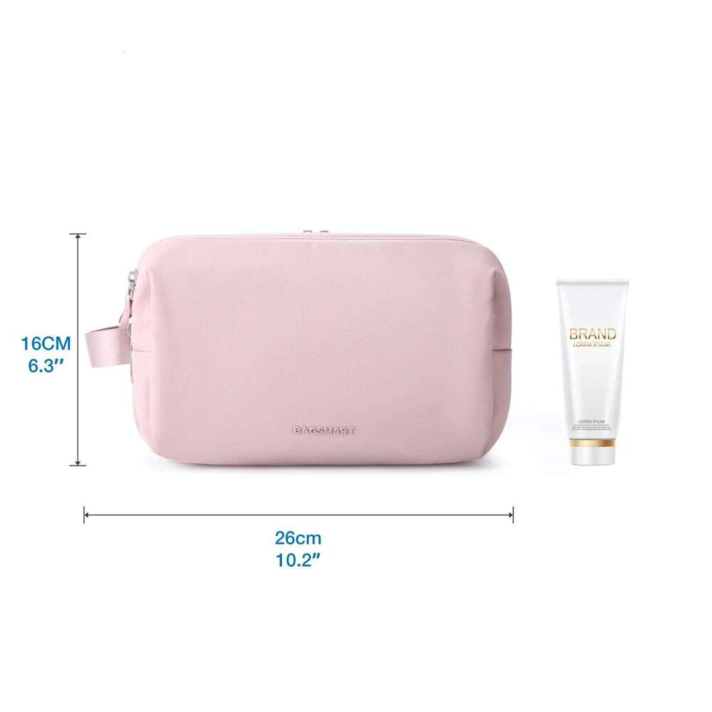 BAGSMART Travel Cosmetic Functional Hanging Zipper Makeup Case Necessaries Organizer Storage Pouch Toiletry Make Up Wash Bag Y260206