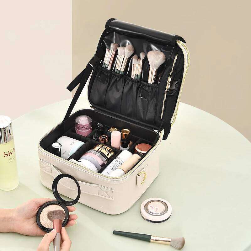 Bag 2024 New Portable Three-layer Professional Make-up Artist Cosmetic Storage Case Y260206