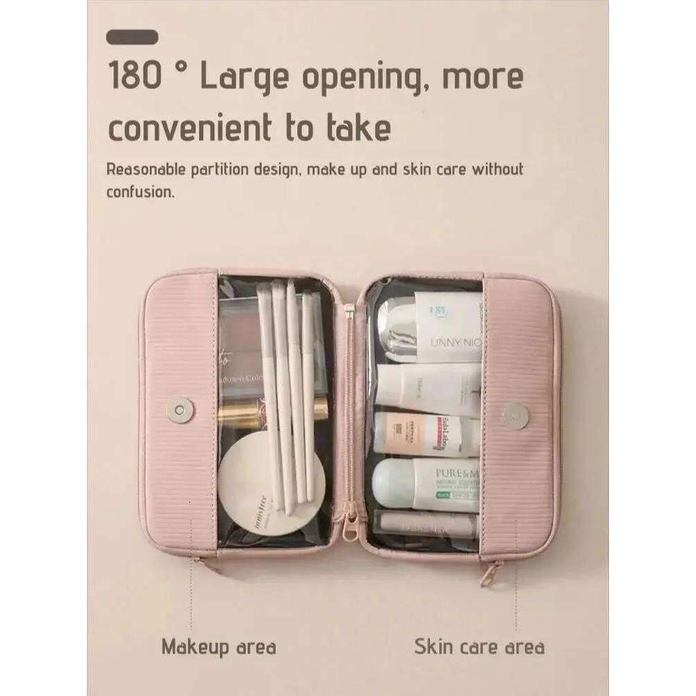 Travel Makeup Cosmetic Organizer Waterproof Toiletry Bag Large Capacity Clear Pocket Portable Storage for Women Y260206