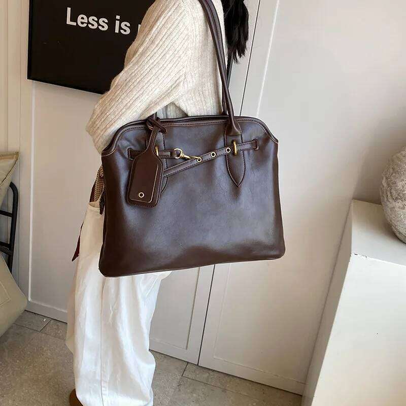2024 Autumn Winter New Commuter Handbag Fashionable and Simple Design High-end Women's Versatile Large-capacity Tote Bag Y260205