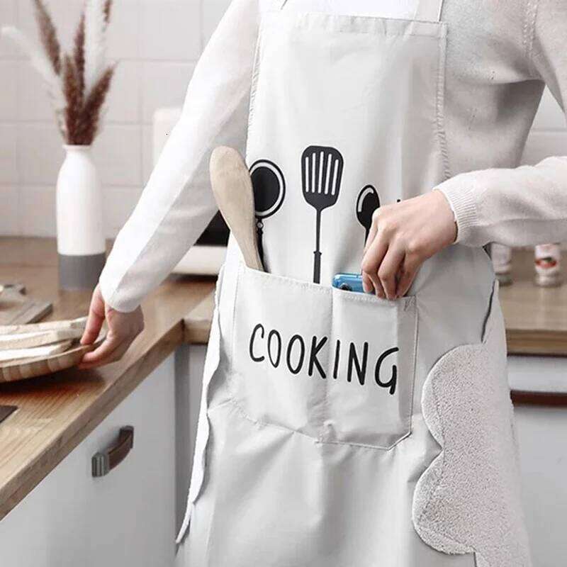 Home Professional Waterproof Oil Proof Men Women Wipeable Hands Kitchen Cooking Stain Protection Waist Apron Adjustable S260205
