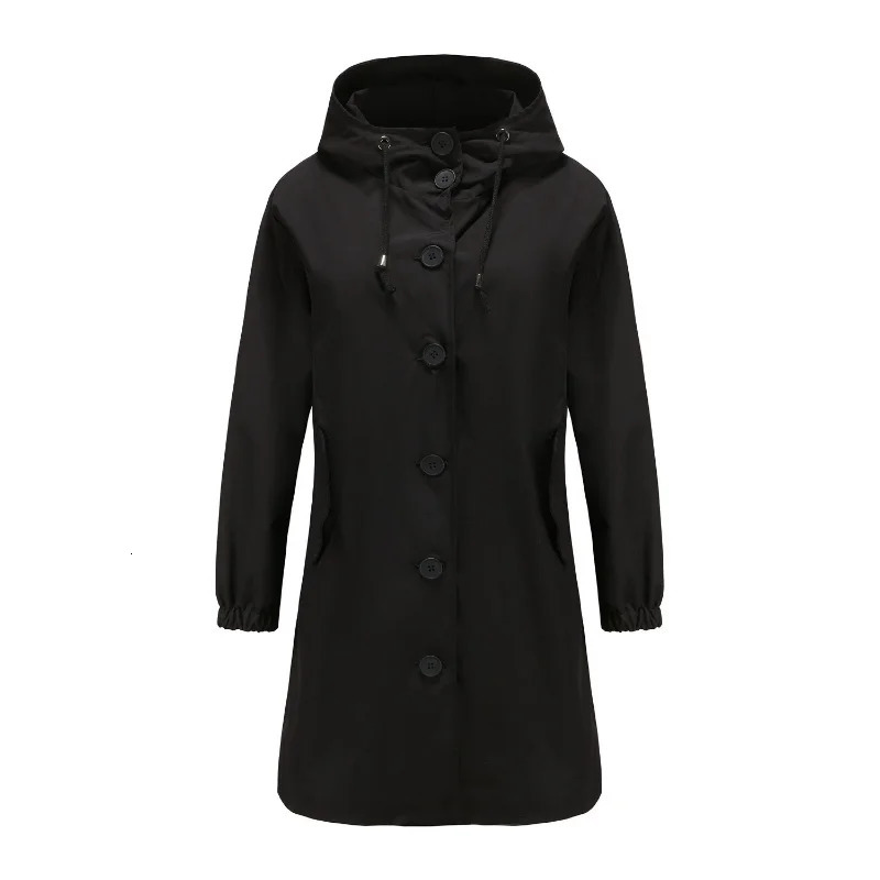Fahsyee Raincoat Women Rain Jacket Waterproof Hooded Windbreaker Outdoor Long Active 260204 - view 7