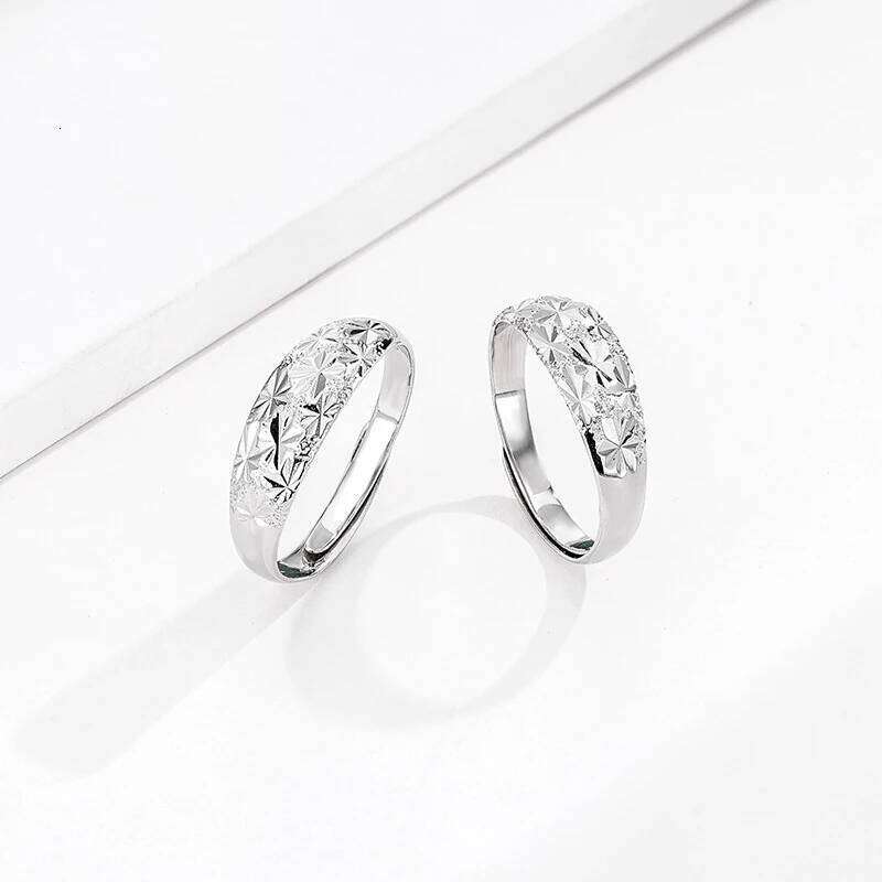 Real 925 Stelring Silver Women's Couple Jewelry Fashion Flower Ring For Man XY0381 W260206