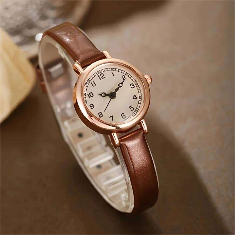 Elegant Small Arabic Dial Women Watches Fashion Leather Band Ladies Quartz Watch Reloj Mujer Girls Clock Gift Z260206