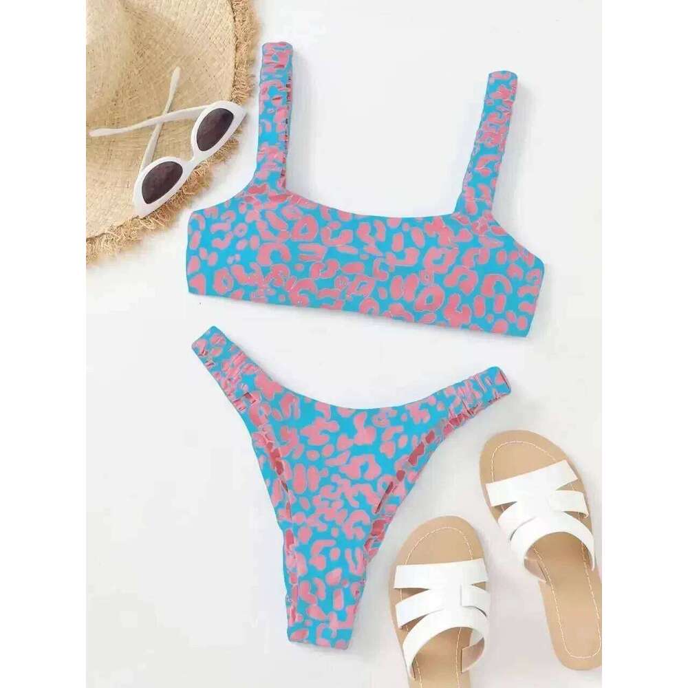 sexy micro bikini 2024 women orange leopard print push up padded thong swimsuit female cut out bathing suit swimwear biquini XJ260206