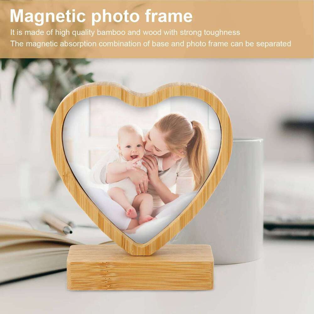 1Pcs Heart Shaped Photo Frame Decorative Art Display Stand for Desktop Home Office Birthday Anniversary Gift Unique Multipurpose S260205