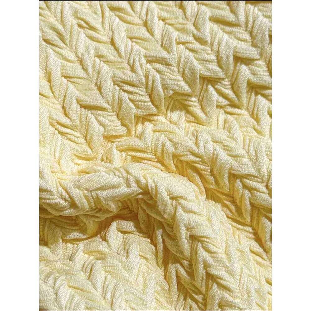 sexy yellow bow pendant women's bikinis sets two pieces halter tie swimsuit beachwear bathing suit swimwear biquini trikini Z260206