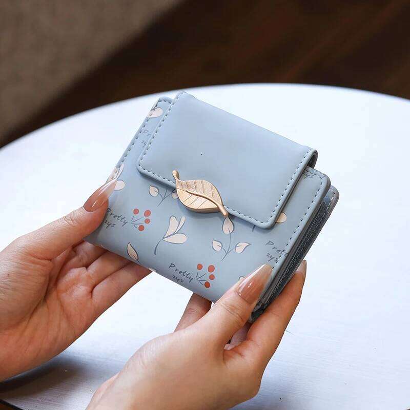 2024 New printed Korean version sweet street fashion school style cherry fruit zipper buckle all students coin wallet multi-card Y260206