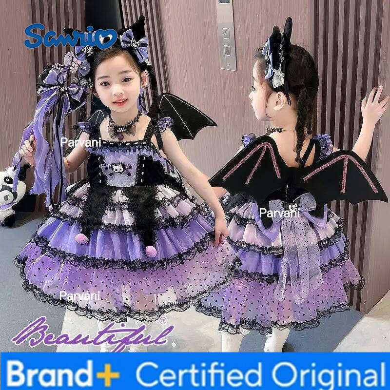Sanrio in stock Halloween Cosplay Princess anime Kuromi Lolita Christmas Costume Dresses Puffy Skirt Suit Cute Girls Dress H260206 - view 4