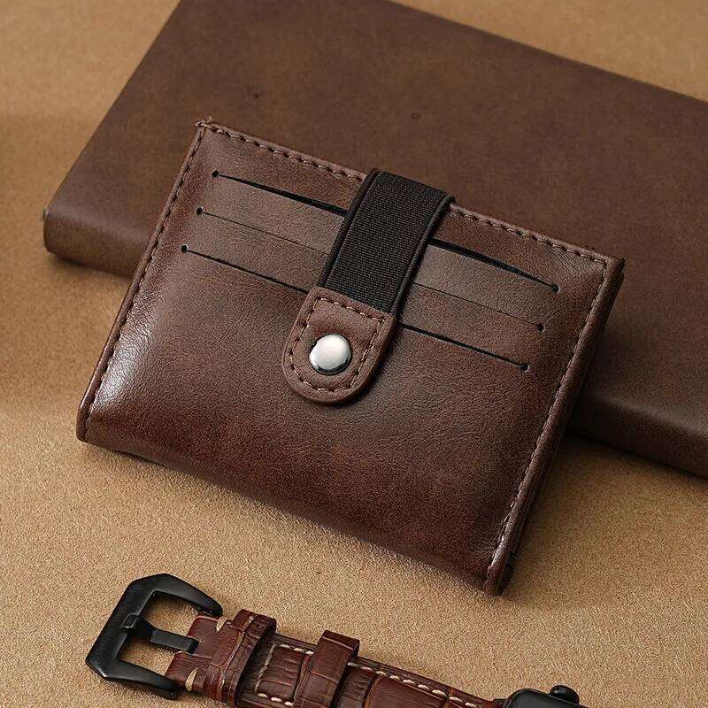 Men Soft Leather Multi Card Slot Vintage Small Wallet for Male Student Y260206
