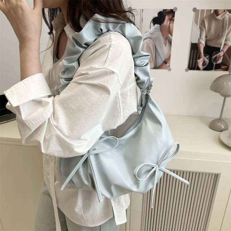 New Cloud Shape Women's Fashion Underarm Butterfly Knot Single Shoulder Bag Design Trendy Handbag Y260205