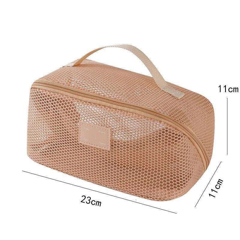Simple Cosmetics For Women Large-capacity Waterproof Travel Portable Toiletries Storage Package Mesh Zipper Bag Y260206