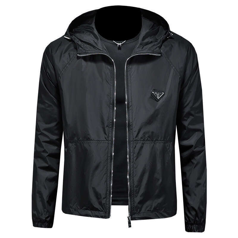 New Casual Hooded Versatile Jacket Coat European Goods Men's Spring Fashion Light Luxury Trendy Brand Top Men