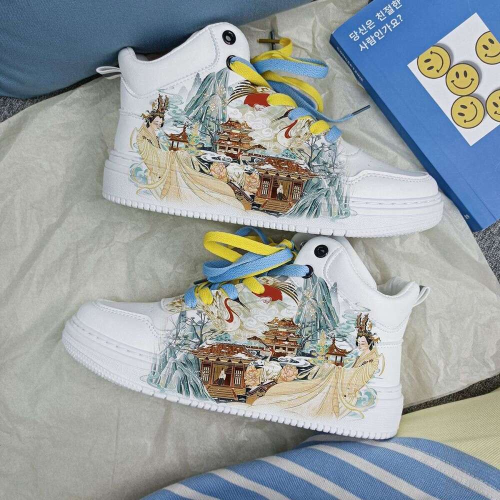 2026 Dunhuang Chinese Style Couple Sneakers Spring And Autumn National Trend Limited Edition Casual Sports Shoes For Men WKERSIY