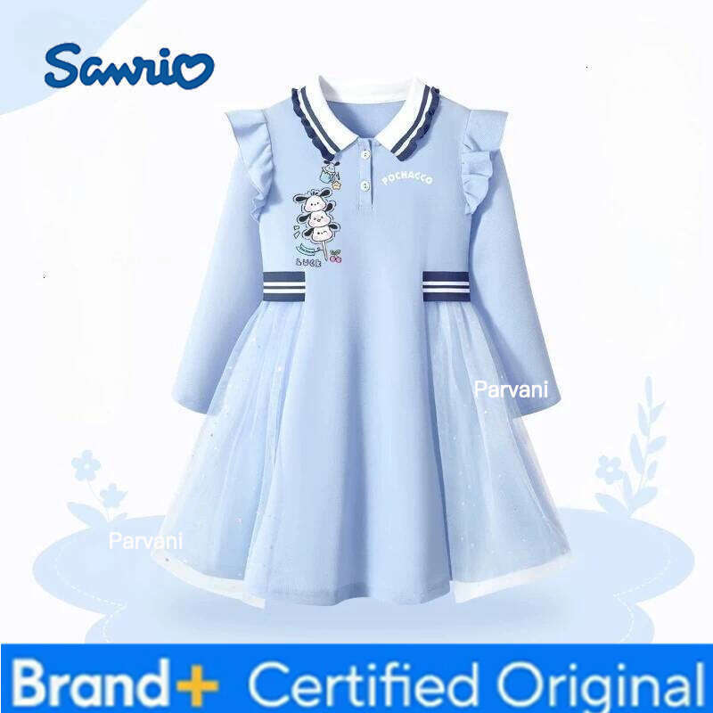 Sanrio Hello Kitty My melody Kuromi Pochacco anime-themed cute girls long-sleeve princess dress for spring and autumn H2602061 - view 4