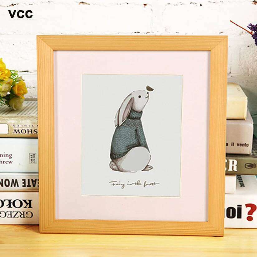 Nature Wooden Square Picture 30X30 35X35cm Plexiglass Include Poster Frames For Wall Hanging Photo Frame S260205