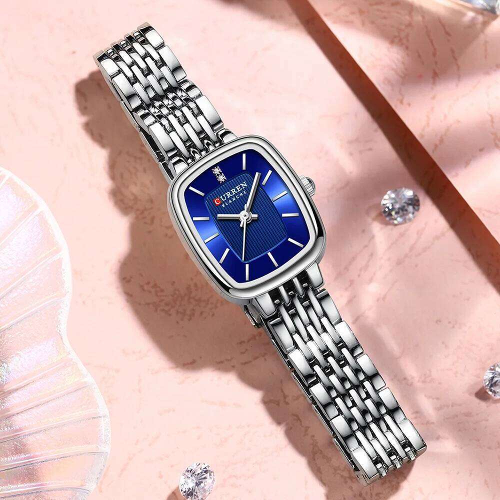 CURREN Brand Square Ladies Compact Fashion Simple Design With Watch Box Z260206
