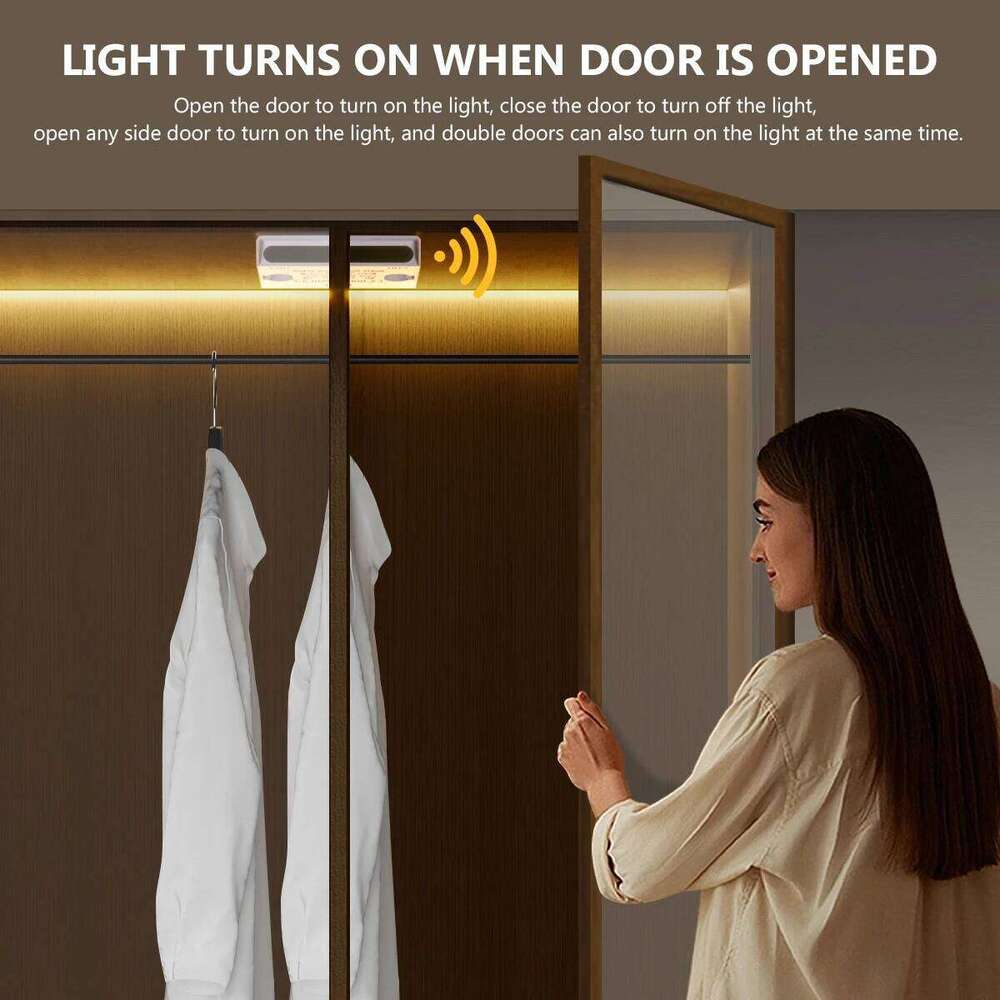 LED Motion Best Under Cabinet Light Strip COB 320LEDS/M DC 24V Door Movement Detect Sensor Night Lamp for Kitchen Wardrobe -J Z260206