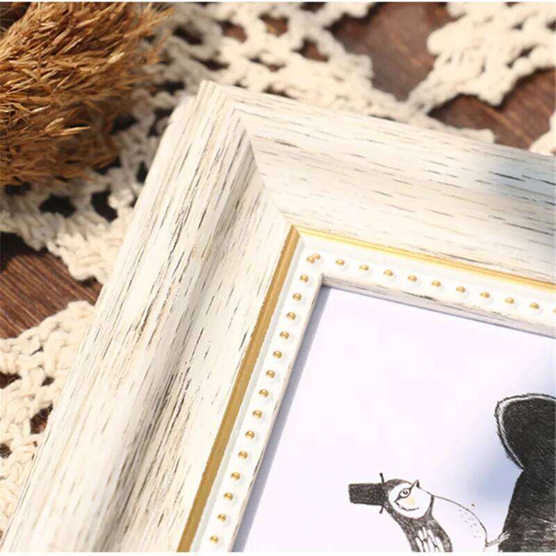 Retro Style Home Setting 1 Pc American Desktop Decoration Decor Photo Frame On Background Wall S260205