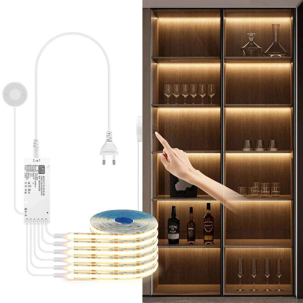 1-6 Pcs Dimmable Hand Touch Motion Sensor COB LED Strip Light 320LEDs/m Showcase Wardrobe Lamp Backlight For Room Cabinet Decor Z260206