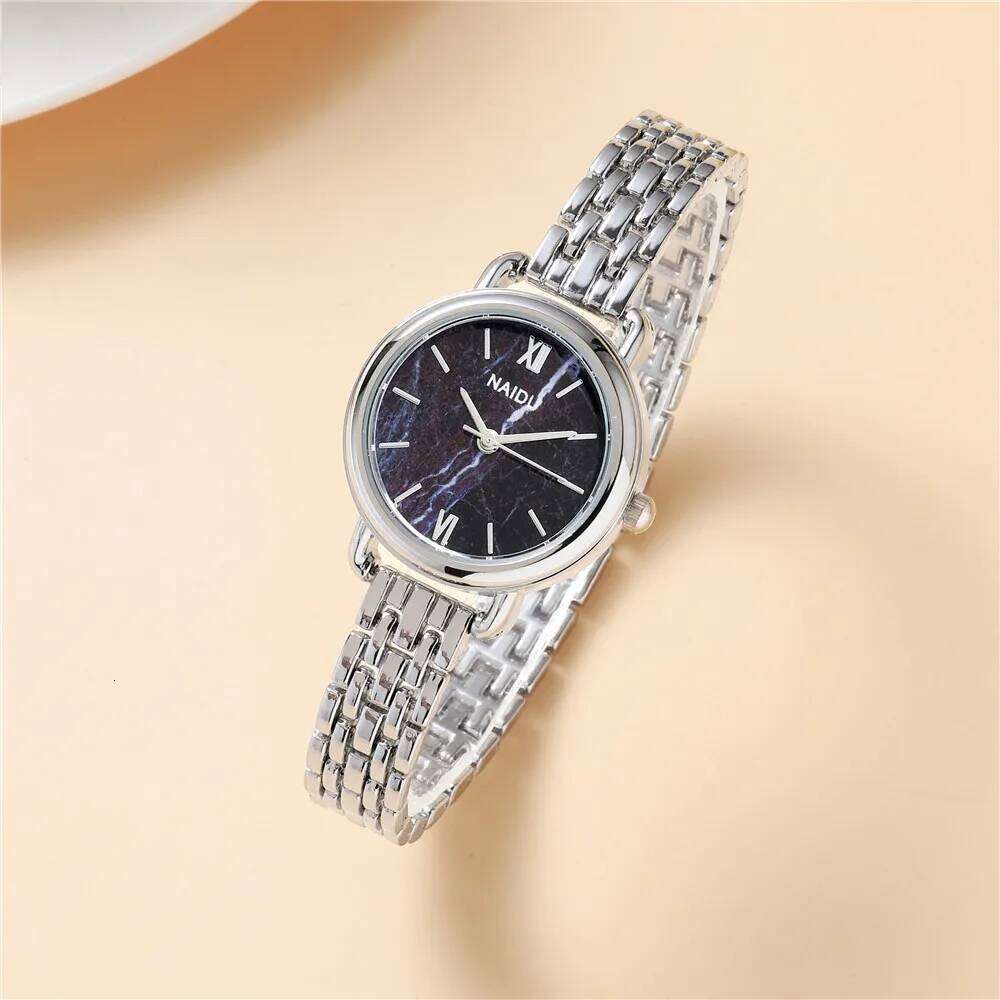 2pcs/set women steel quartz bracelet watch Z260206