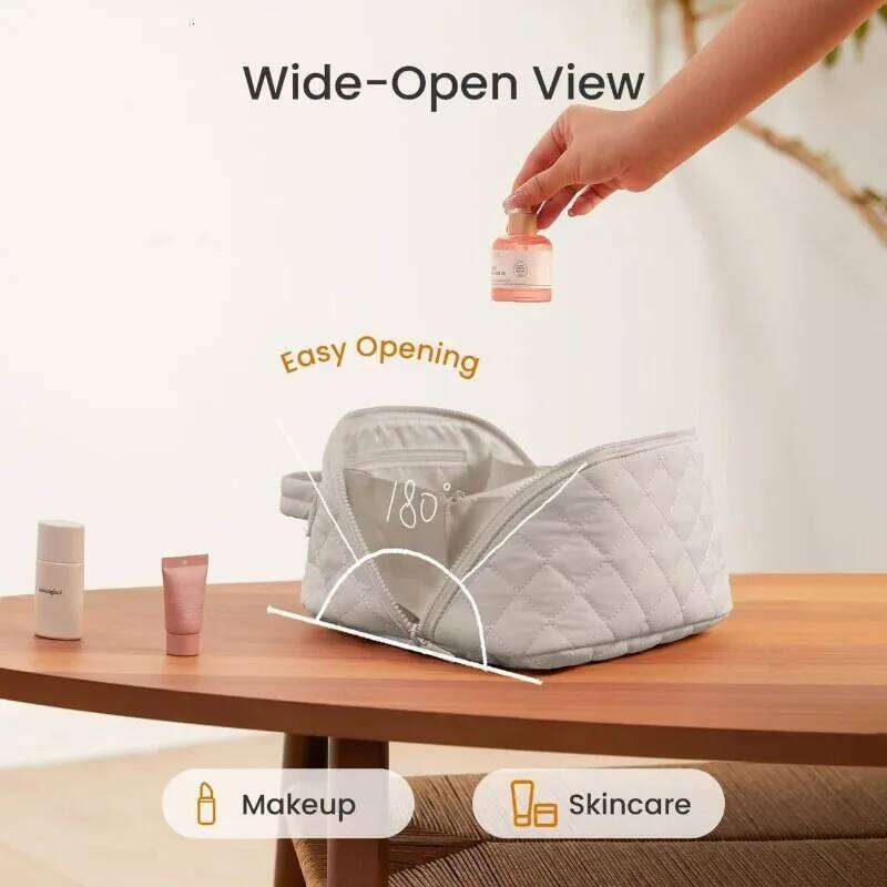 1pcs Large-Capacity Handheld Portable Makeup Outdoor Travel Toiletry Organizer Pouch Cosmetic and Skincare Storage Bag Y260206