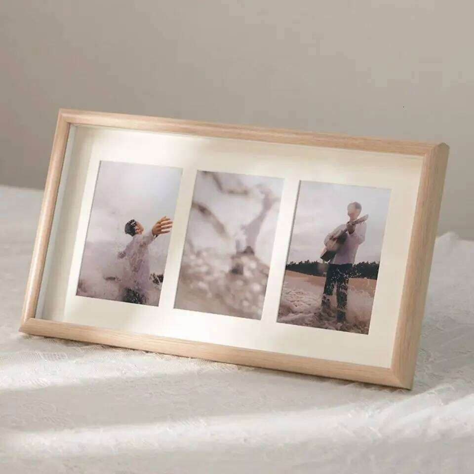 Creative Mul-Size Nordic Art Picture Frame Retro American Style Wall Hanging Narrow Border Resin Tabletop Decor Photo FrameZC813 S260205