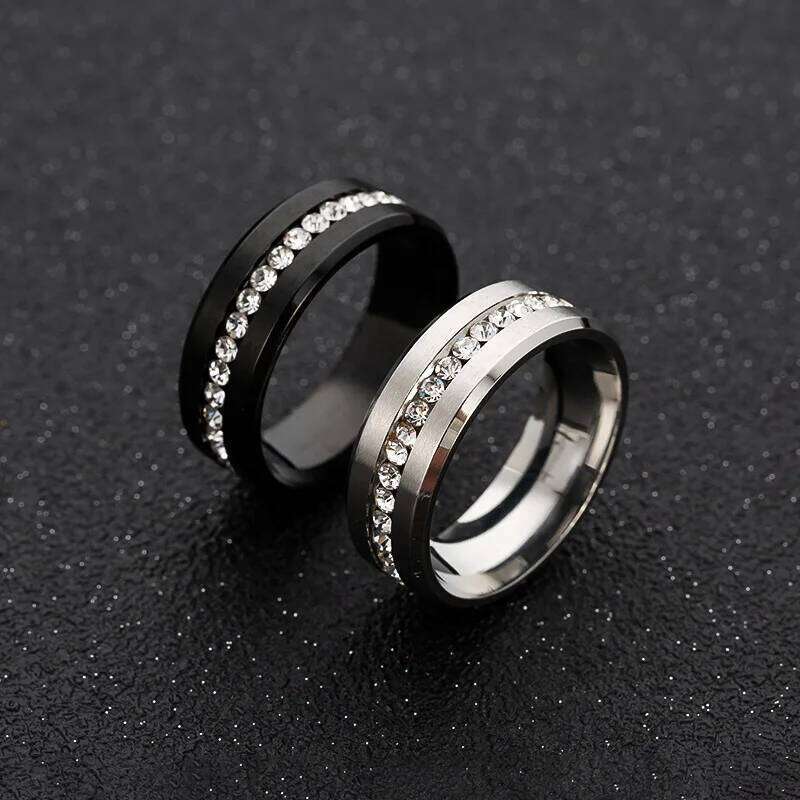 official-website Stainless Steel Pair Couple For Men And Women Jewelry Romantic Wedding Promise Engagement Rings W260206