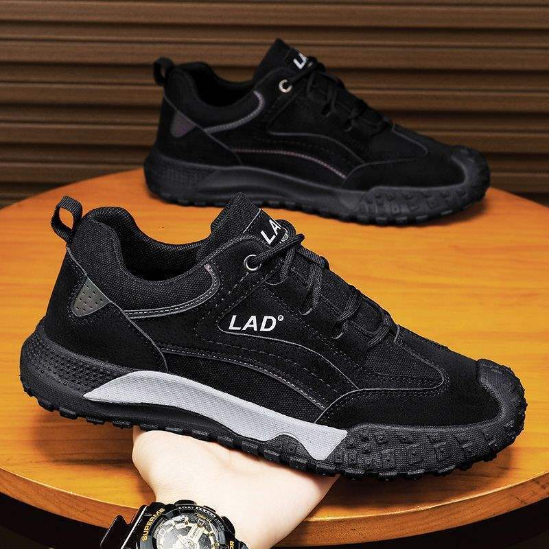 2025 Autumn Construction Site Thick Low Wear-Resistant Non-Slip Waterproof Oil-Proof Steel Toe-Free Work Shoes
