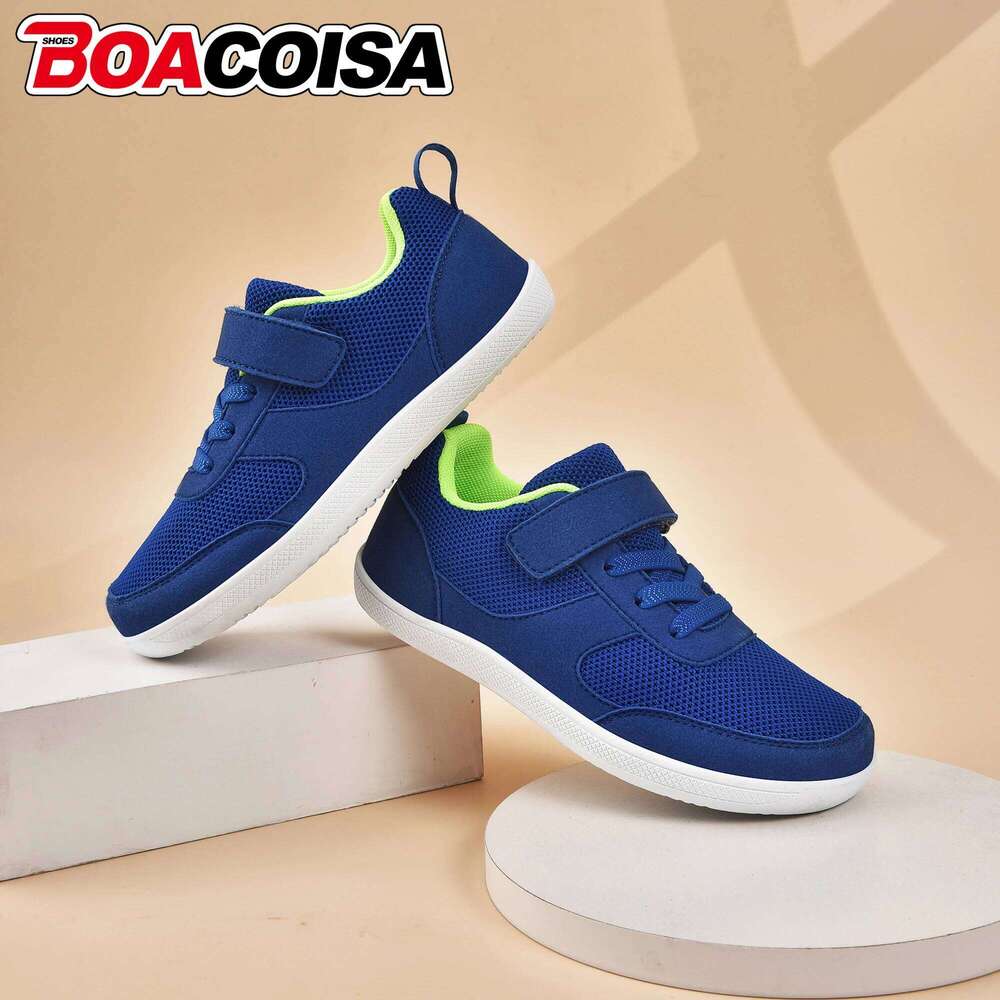 Kids Shoes Wide Toe Barefoot for Children Boys Girls Baby Sneakers Lightweight Hook&Loop Mesh Artificial Infant Toddler Tennis 26Y0206