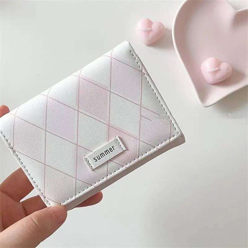 Sea Salt Blue Women's Wallet Simple Style Multi-functional Card Holder Leather Large Capacity Student Buckle Coin Purses Y260206