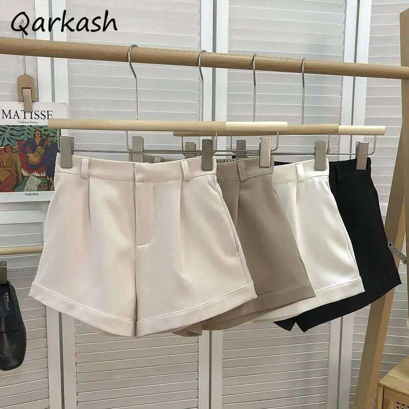Women Shorts All-match Fashion New Arrival Solid Summer Casual Slim High Waist Korean Style Young Comfortable Daily Shopper Fit H260206