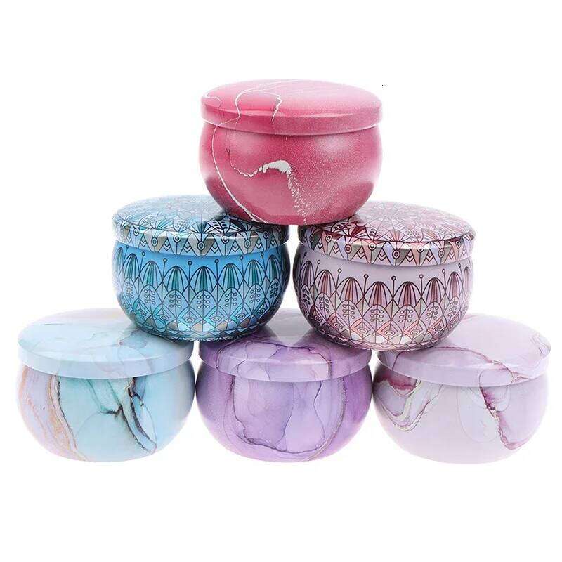 4.4oz Exotic Totem Tea, Candy Aromatherapy Candle Jar, Made of Tinplate, Mini Jar S260205