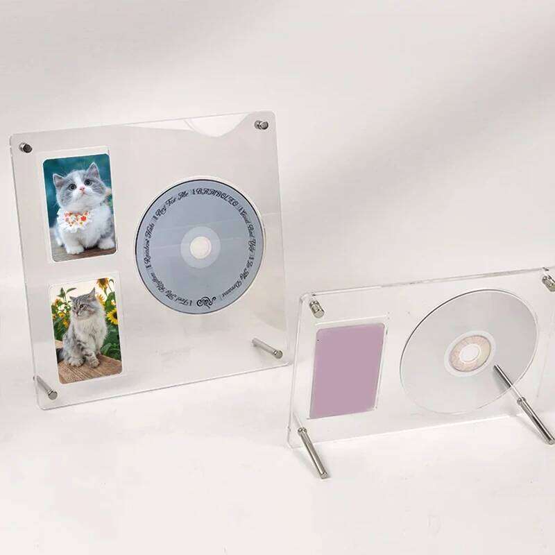 Transparent Idol Frame Acrylic Display Stand Photo Protective Album Picture Poster Holder CD Storage Case S260205
