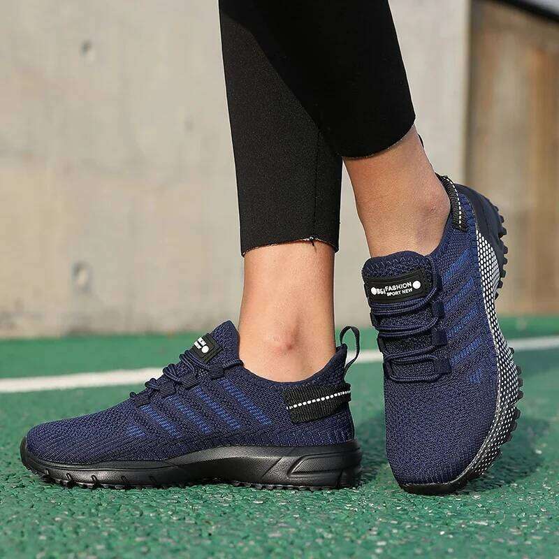 Lightweight Running Breathable Leisure Anti Slip Wear-resistant Outdoor Jogging Women's Lace Up Sports Shoes