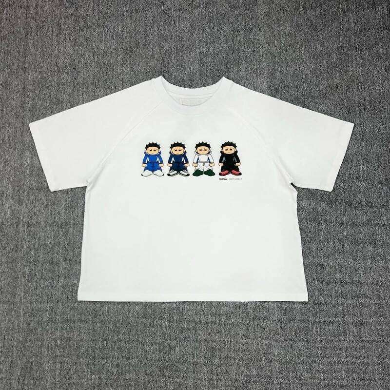 Cartoon Boy Print Short-sleeved Summer New Breathable Cotton Round-neck Top Men's All-match Daily Casual Mertra T-shirt Z260206