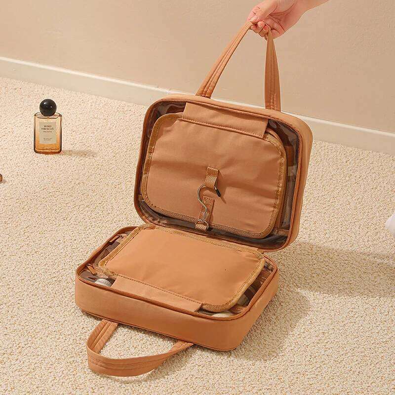 New Hanging Cosmetic Bag for Women Portable Makeup Organizer Large Capacity Travel Toiletry Storage Bags Y260206