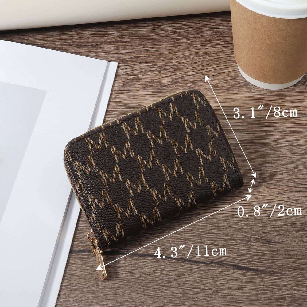 High quality PU leather credit storage bag with simple casual multi card holder, perfect for outdoor, travel, and back Y260206