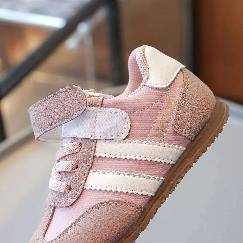 Children's Sneakers 0-6 Years Old Beige Boys Girls Single Four Seasons Models Pink Hundred with Non-slip Kids Gump Shoes H260206