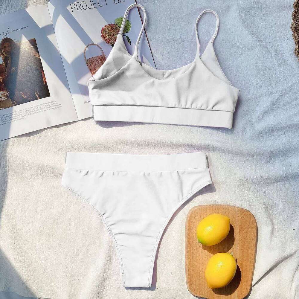 2025 Sexy Women Push Up Swimwear Swimsuit High Waist Shining Patchwork Solid Bikinis Set Bathing Suit Bikini Taille Haute Z260206