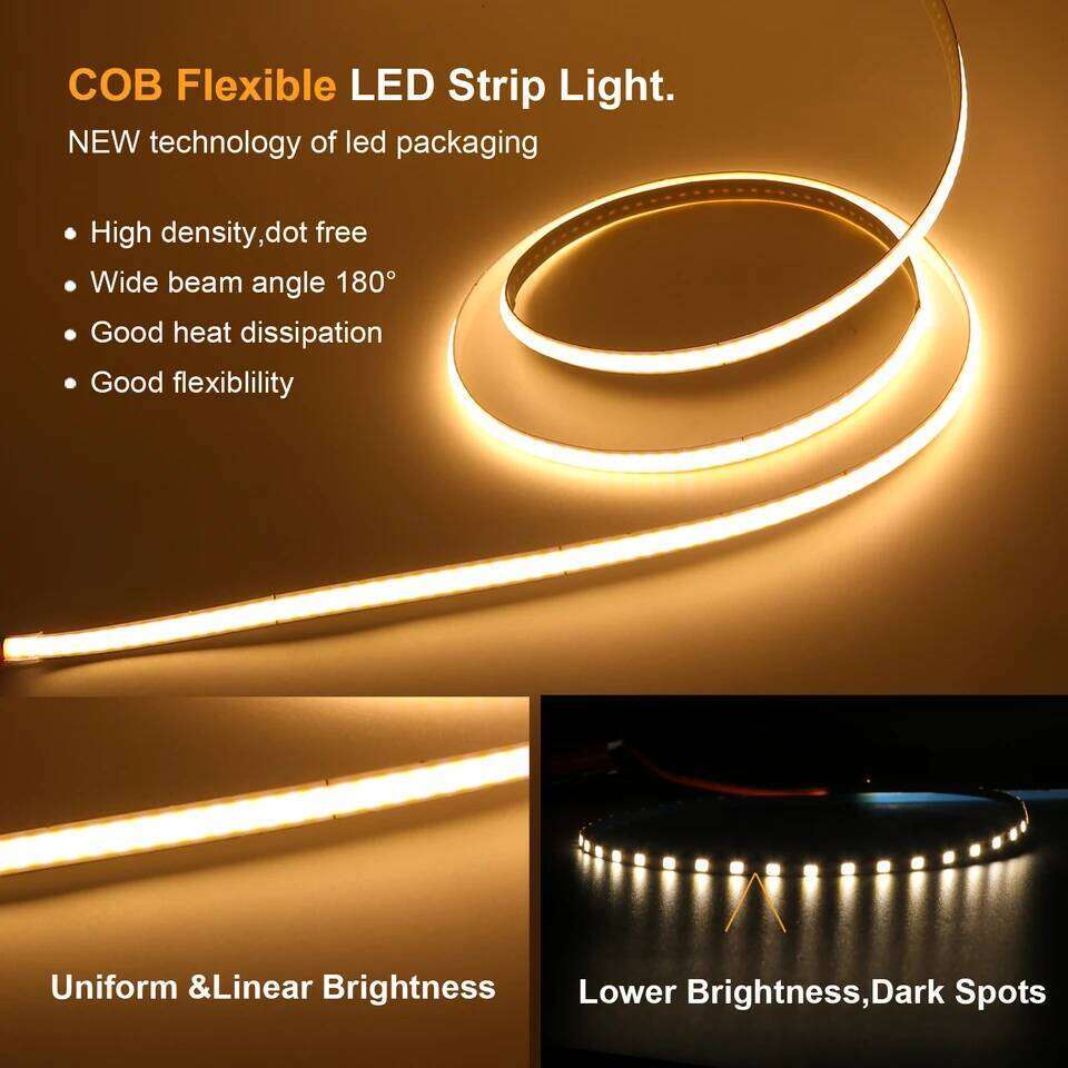 5V USB LED COB Light Strip Touch Dimmer Flexible Diode Tape 5mm 320Leds/m Linear Ribbon Indoor Lighting DIY TV Mirror Backlight Z260206
