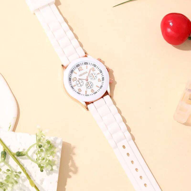 Reloj Mujer Fashion Women Watches White Silicone Jelly Quartz Ladies Dress Wrist Watch Gifts for Girls Relogio Feminino Z260206