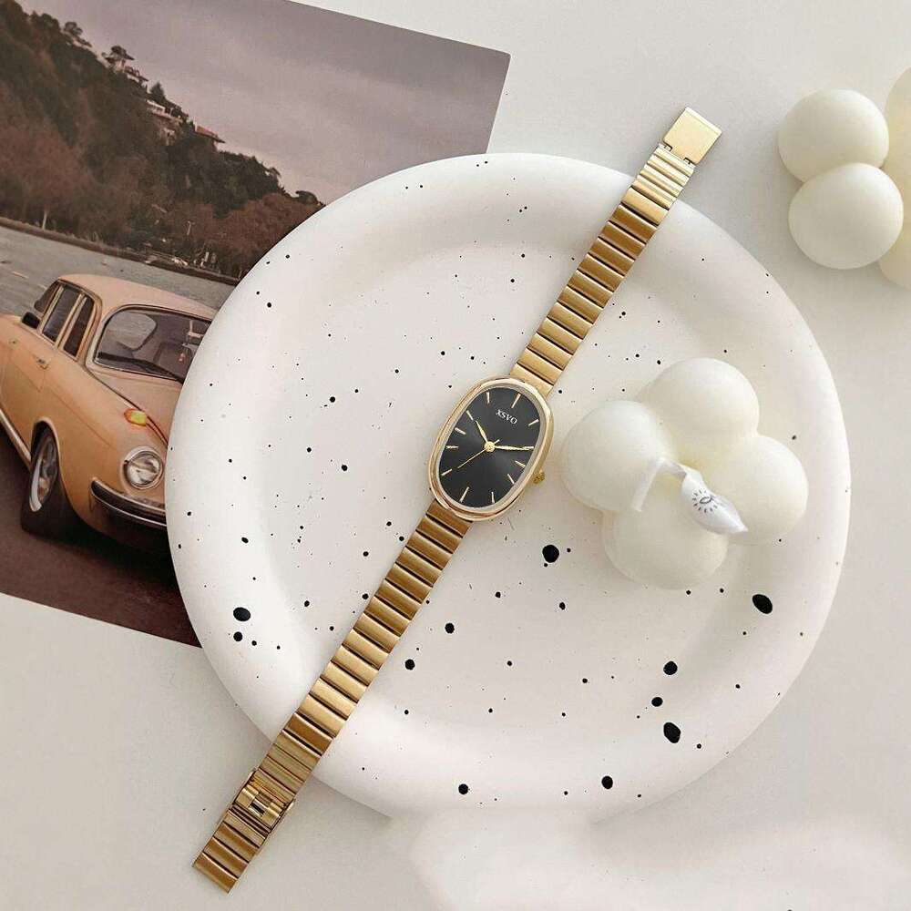 Vintage Simple Elegant Oval Personality Dial Steel Band Pointer Watch for Women Korean Version High-end Feel - view 4