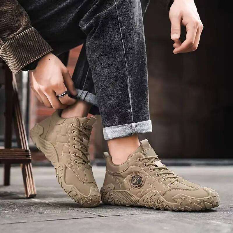 Spring and Autumn Driving Business Large Size Hiking Comfortable Work Non-Slip Wear-Resistant Casual Korean Style Trendy Outdoor Men's Shoes