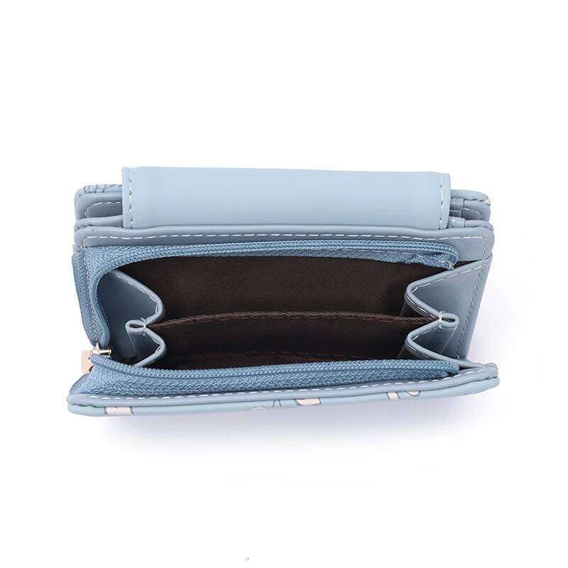 2024 New printed Korean version sweet street fashion school style cherry fruit zipper buckle all students coin wallet multi-card Y260206