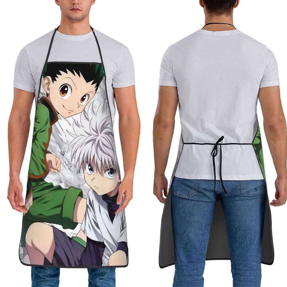Anime X Hunter Aprons Chef Cuisine Tablier Sleeveless Bib Kitchen Cleaning Pinafore for Women Men Painting S260205