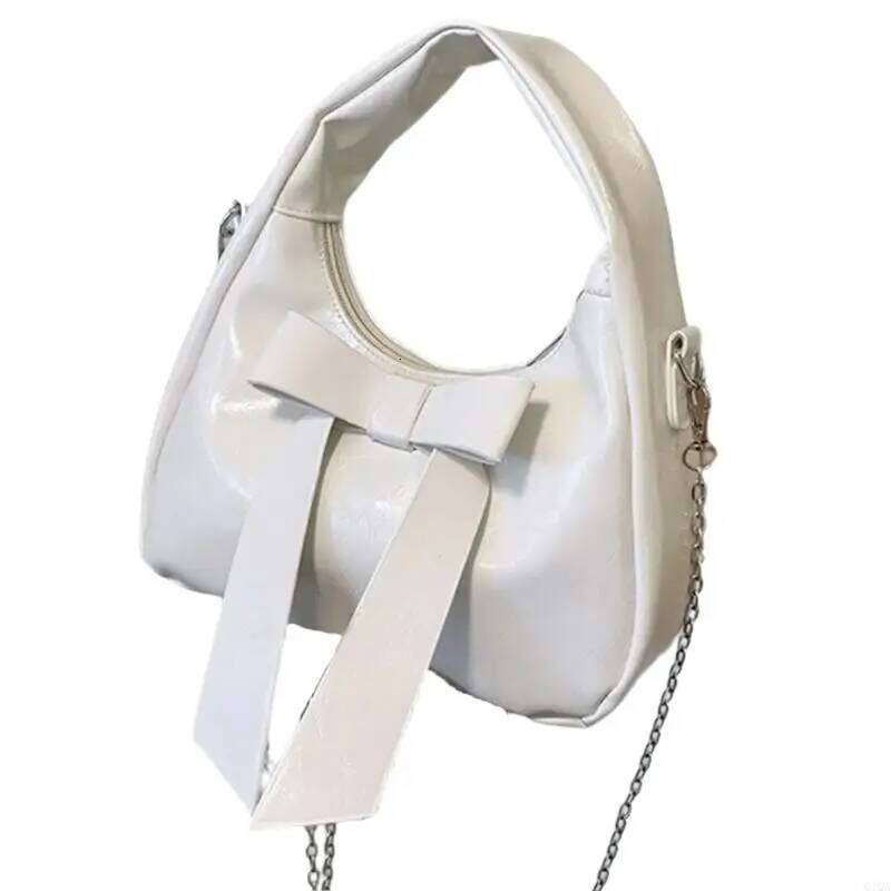 Q1QA Crossbody Top Handle for Women Trendy Purse Satchel Bags Bowknot Leather Shoulder Bag Hoboes Toted Handbag Y260205