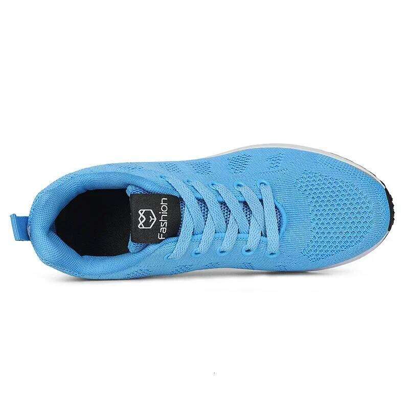 Women's Casual Flat Mesh Breathable Training Platform Comfortable Fashionable Versatile Dopamine Tennis Shoes