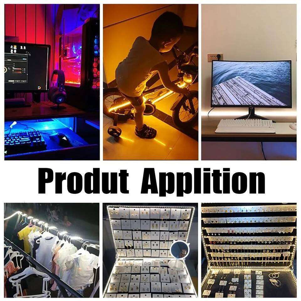 5V USB LED Strip Light Battery Power SMD 2835 3528 60LED 0.5m 1m 2m 5m Cold White Warm Blue Ribbon Cabinet Lights Night DC5V Z260206